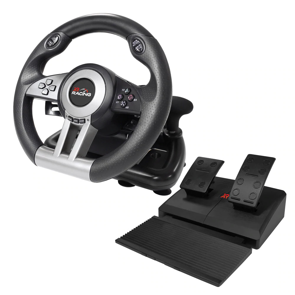 XR Racing Steering Wheel and Pedals For PC,PS4,Xbox One,Switch