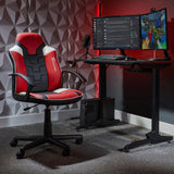 X Rocker® Saturn Mid-Back Gaming Office Chair - Red