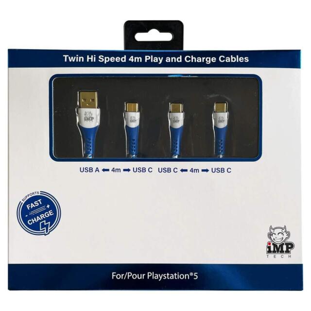 Twin Hi Speed 4m Play & Charge Kit for Playstation 5